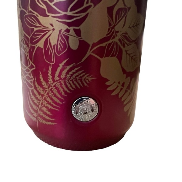 Starbucks fall 2020 ombré pink blue‎ floral stainless steel tumbler 16oz - Picture 2 of 7